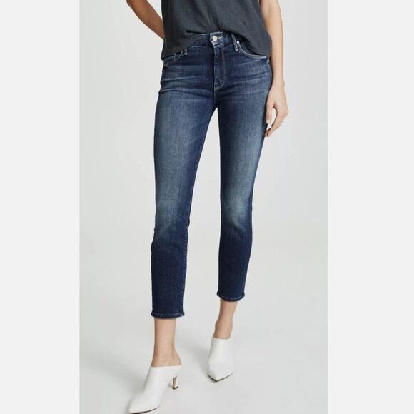 Mother The Looker Crop in On The Edge Sz 27x26 Dark Wash Great! - Picture 1 of 10